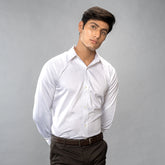 shirt is crafted from satin-finish Giza Cotton, and adorned with Trochus shell buttons. It is everything a signature shirt
