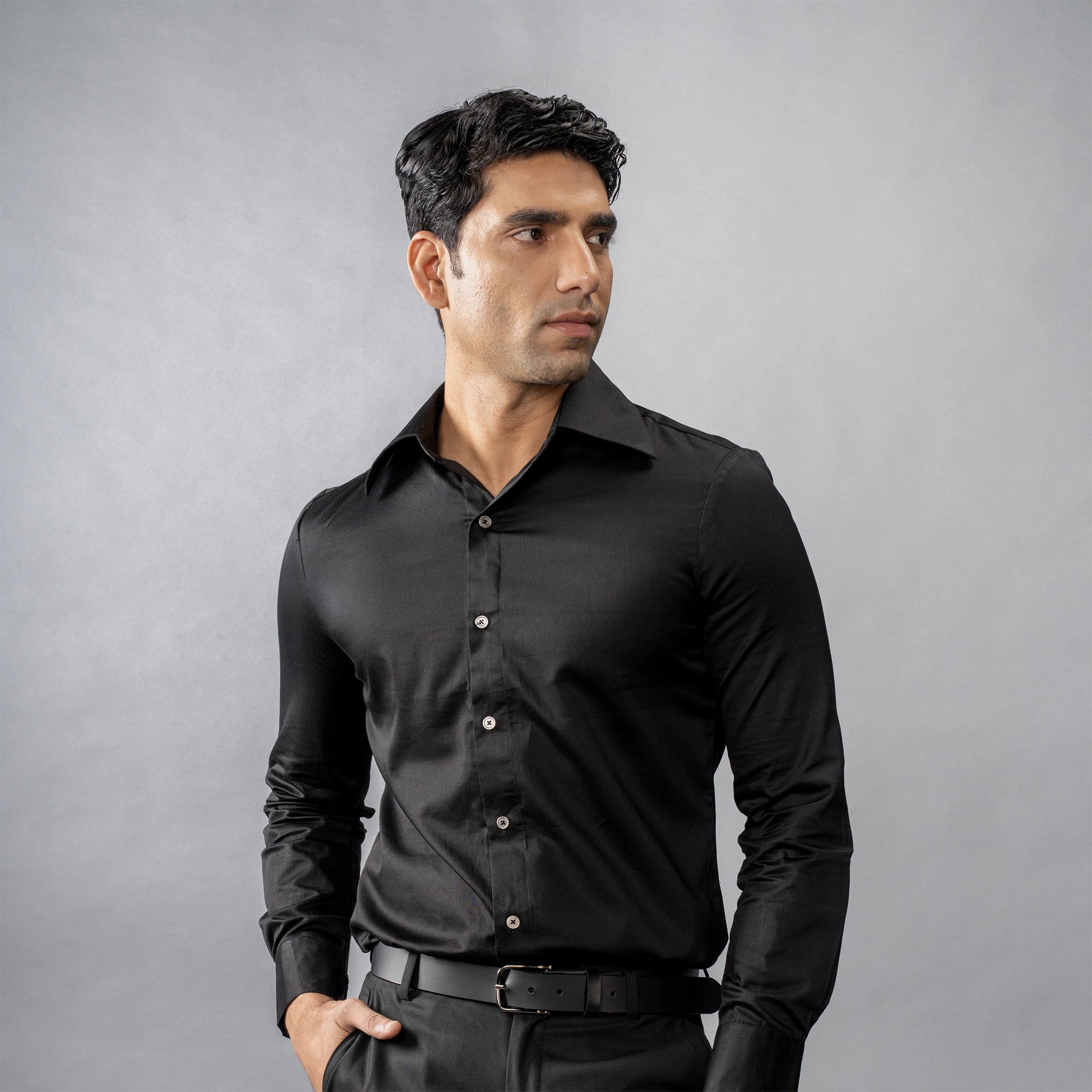 lustrous satin finish and a gracefully curved Cooper collar,