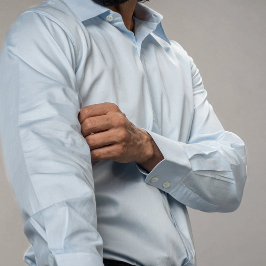 pure Giza Cotton shirt featuring a spread collar