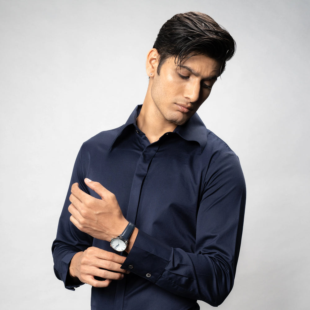 man posing wearing a party wear shirt of premium brand Appril