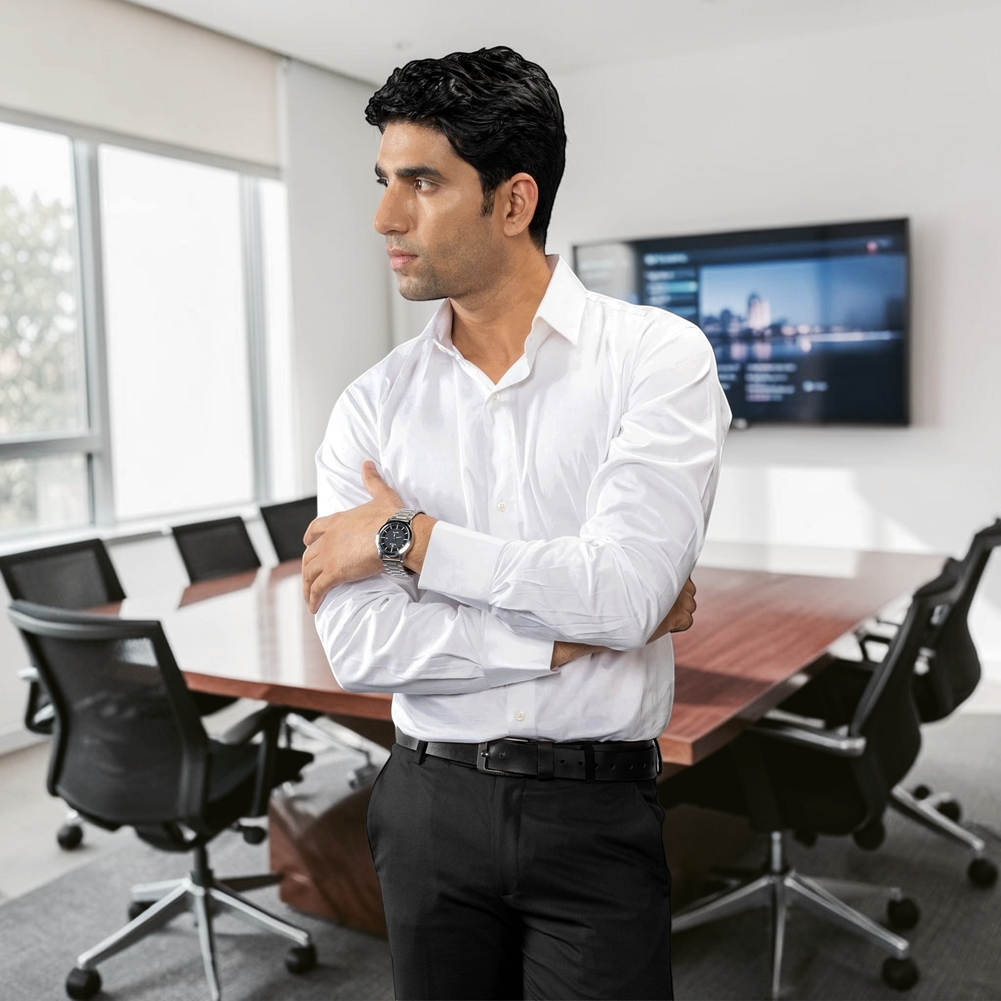 The Crown Spread – Bright White | Premium Men’s Shirt