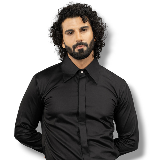 The Lance Collar – Black Beauty Luxury Shirt for Men