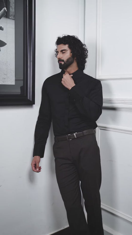 The Lance Collar – Black Beauty Luxury Shirt for Men